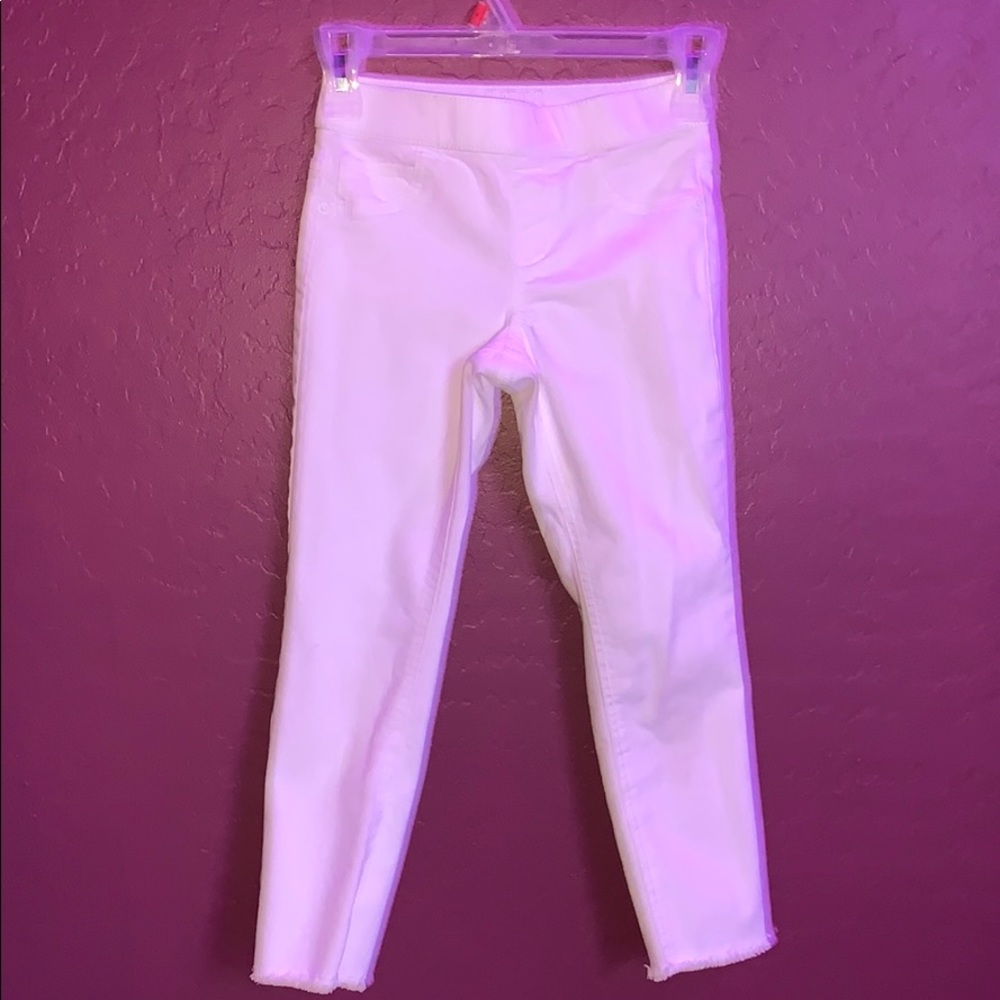 white denim jegging jeans